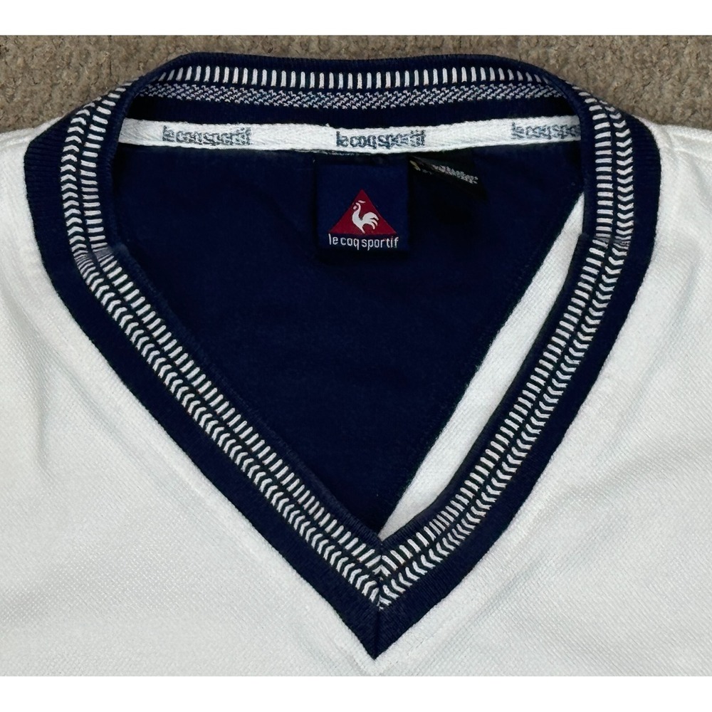Le Cog Sportif Men's Vtg Multicolored V-Neck Sweater Size XL - Picture 4 of 10